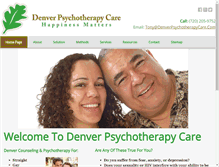 Tablet Screenshot of denverpsychotherapycare.com